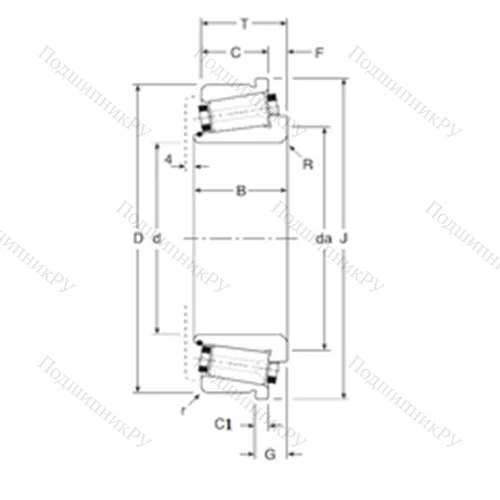 Подшипник роликовый радиально-упорный 126082X/126136XC