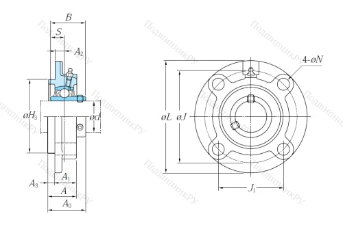 Подшипниковый узел UCFC 205 J в Улан-Удэ