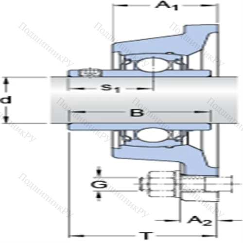 Фланцевые подшипниковые узлы типа Y с прямоугольным фланцем для высоких температур FY 1.3/4 TF/VA 228