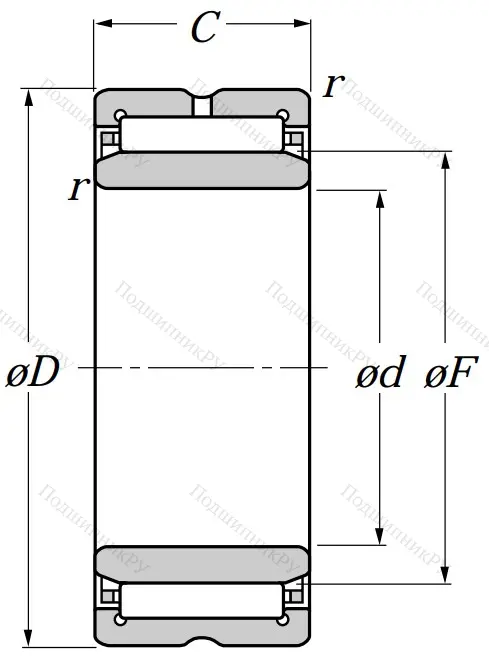 Игольчатый подшипник NA 4911 R