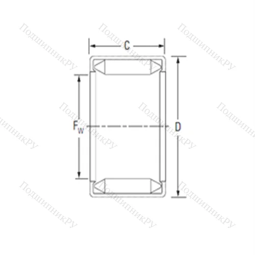 Подшипник игольчатый радиальный B 68-1