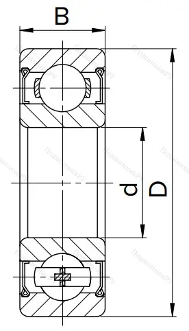 Миниатюрный шариковый подшипник 80026 (626 ZZ) в Улан-Удэ