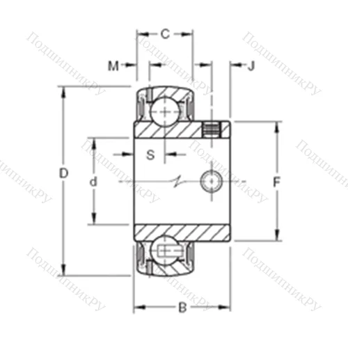Подшипник шариковый радиальный GYA 103RRB 2 от производителя  TIMKEN