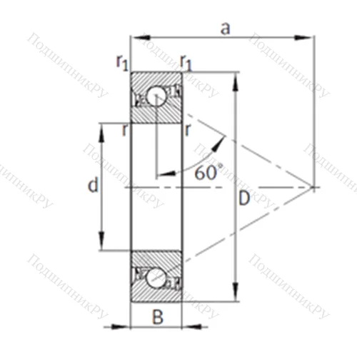 Подшипник шариковый упорно-радиальный