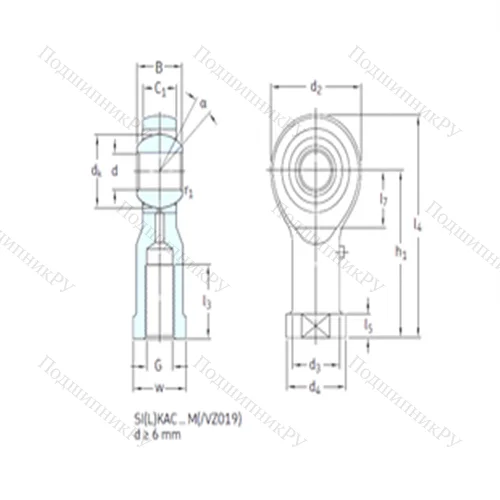 Подшипник скольжения сферический SILKAC 12M