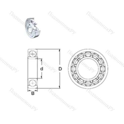 Подшипник шариковый радиальный 6009-2Z