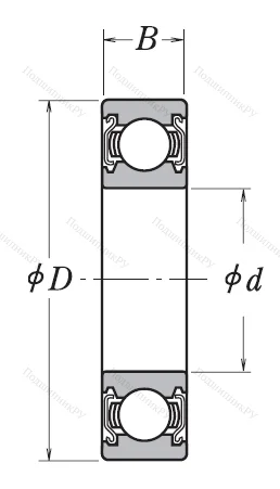 Однорядный шариковый подшипник 6813 ZZ CM