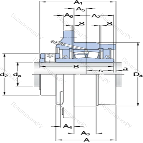 Фланцевые роликоподшипниковые узлы (стопорное кольцо и втулка, для дюймовых валов) FYRP 3 7/16-3