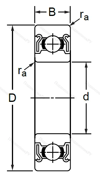 Миниатюрный шариковый подшипник MR 148 ZZ (L 1480 ZZ)