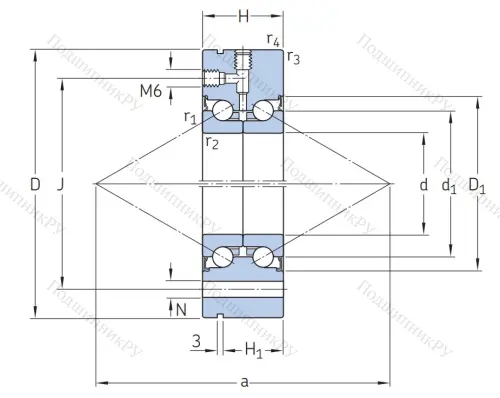 Сверхточный подшипник BEAM 020068-2RS/PE от производителя  SKF