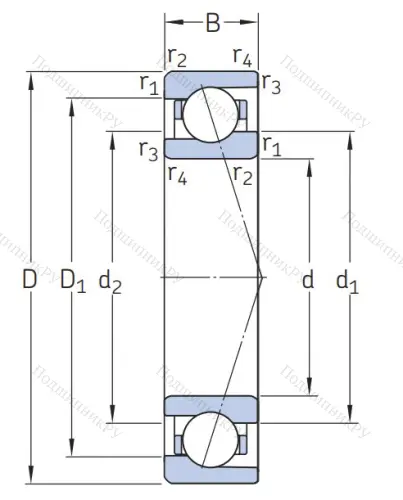 Сверхточный подшипник 71908 CDGA/P 4A от производителя  SKF