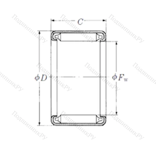 Подшипник игольчатый радиальный F-58