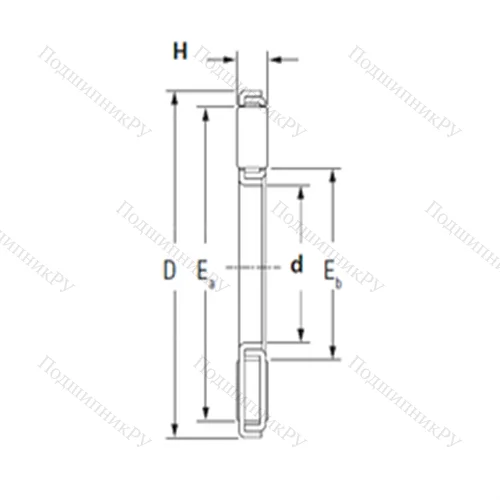 Подшипник игольчатый упорный TP 4556