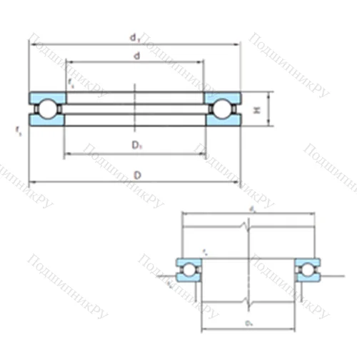 Подшипник шариковый упорный 51260
