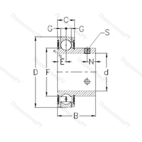 Подшипник шариковый радиальный GAY 35-NPPB