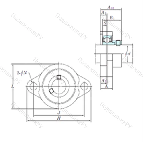 Подшипниковый узел шариковый радиальный ALF 206-19