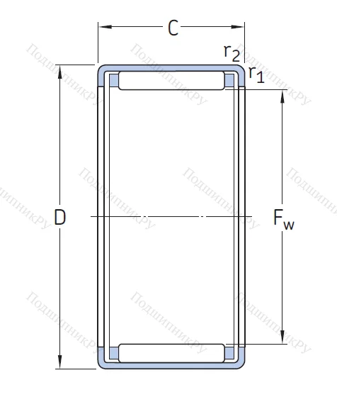 Игольчатый подшипник HK 2820