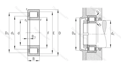Роликовый цилиндрический подшипник NUP 2213 ETVP 2 от производителя  FAG