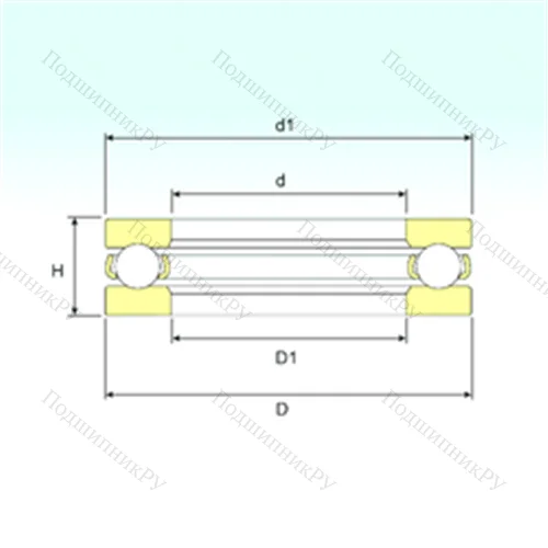Подшипник шариковый упорный 51130 M