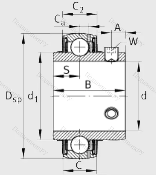 Корпусный подшипник UC 209