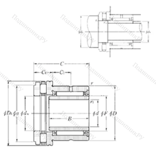 Подшипник комбинированный NKXR 50T 2+IR 45?50?25