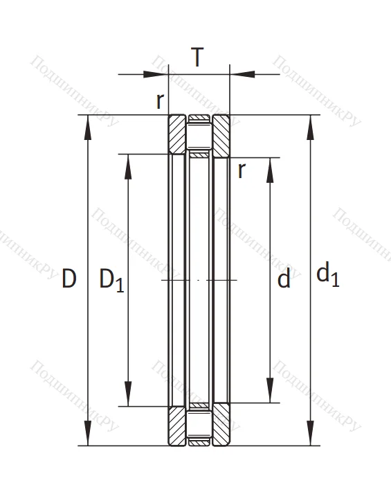 Упорный роликовый подшипник 81104 TV