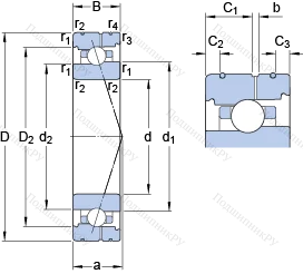 Подшипник 71910 CB/HCP 4AL