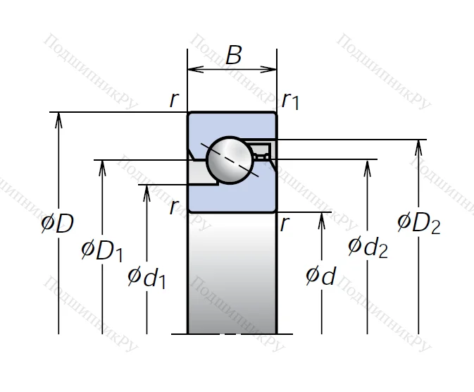 Сверхточный подшипник 30TAC 62CSUHPN 7C