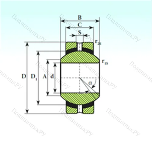Подшипник скольжения сферический SSR 30