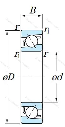 Однорядный шариковый подшипник 7216 B