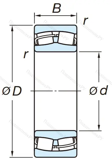 Сферический роликовый подшипник 21310 RZW 33 C 3