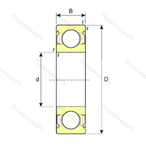 Подшипник шариковый радиальный SS 61813-ZZ