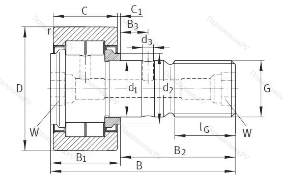 Подшипник NUKR 52 A