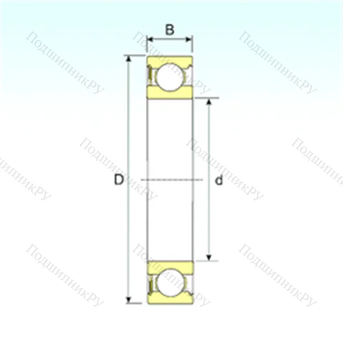 Подшипник шариковый радиальный 6220-RS от производителя  ISB