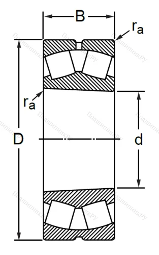 Сферический роликовый подшипник с конической посадкой на вал 113622 АМНK (22322 ACKMW 33) в Улан-Удэ