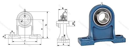 Подшипниковый узел UCPH 206