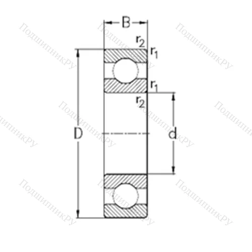 Подшипник шариковый радиальный 618/670-MA