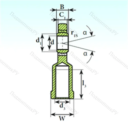 Подшипник скольжения сферический SI 70 C 2RS от производителя  ISB