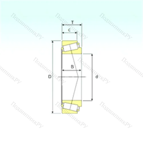 Подшипник роликовый радиально-упорный 07100S/07210X от производителя  ISB