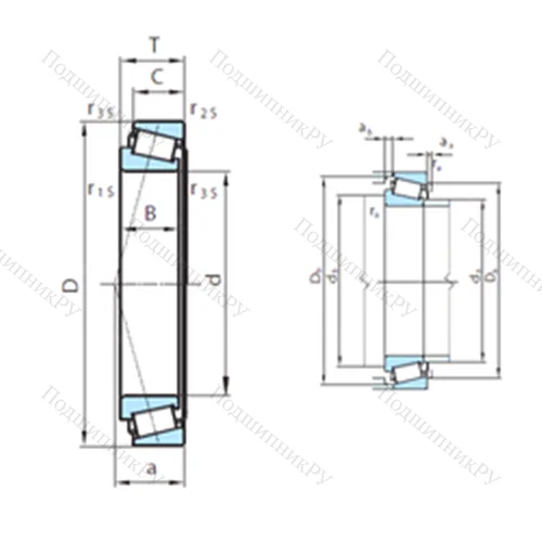 Подшипник роликовый радиально-упорный PSL 611-313