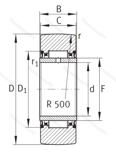 Подшипник NA 2208 2RSR от производителя  INA