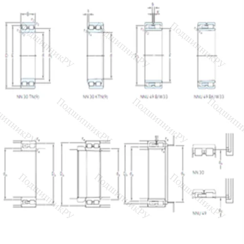 Подшипник роликовый радиальный NNU 4930 B/SPW 33