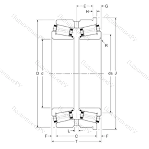 Подшипник роликовый радиально-упорный 113057X/113100H