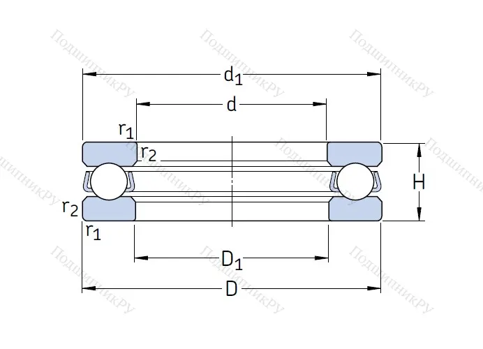 Упорный шариковый подшипник BA 3