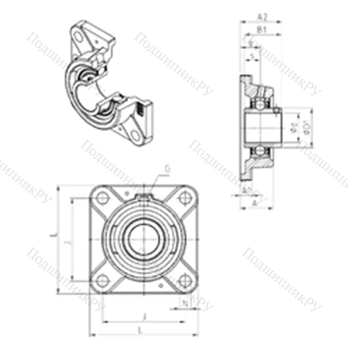 Подшипниковый узел шариковый радиальный UCFE 201