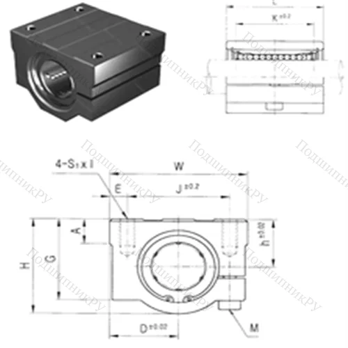 Подшипник шариковый линейный SCJ 50UU