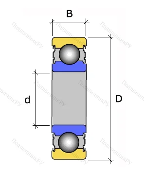 Однорядный шариковый подшипник 6003 HVZZ