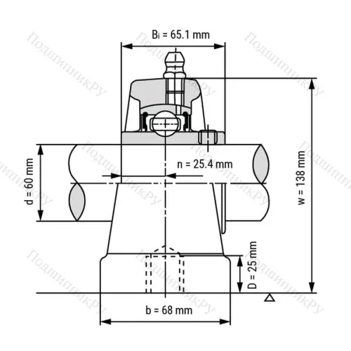 Подшипниковый узел UCPA 213 - Вал: 65 мм от производителя  LPZ
