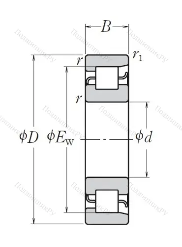 Цилиндрический роликовый подшипник NF 306 W в Улан-Удэ