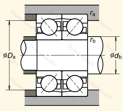 Дуплексированный подшипник 7309 BWG